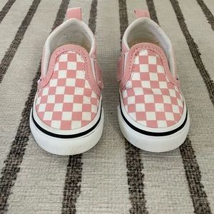 Vans Checkerboard Slip On Pink Toddler Size 5.0